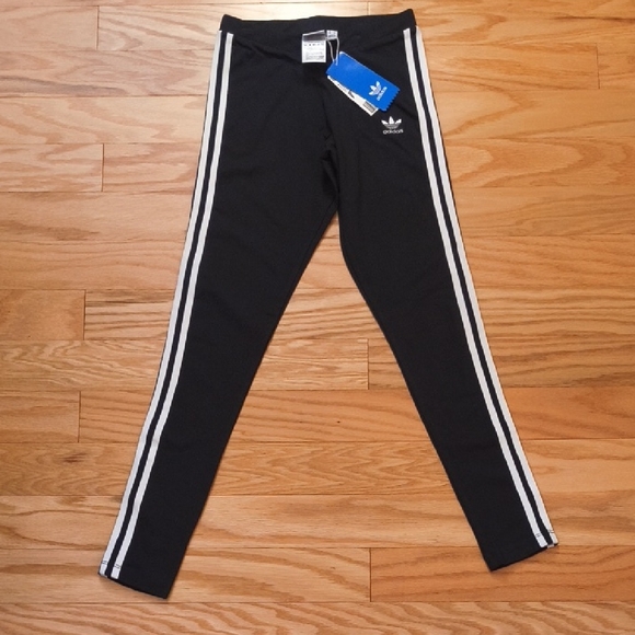 Adidas, Youth Brand & 3 Stipes Leggings, Youth XS (Girls 12) NWT - Picture 1 of 5